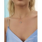 Χρυσο κολιέ με μπλε Τοπάζ